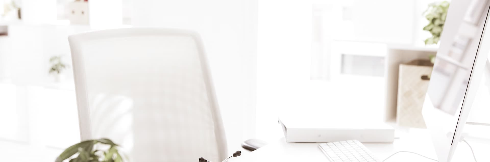 Bright, comfortable home workspace for telehealth consultations